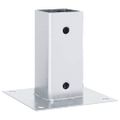 vidaXL Podnože stĺpikov štvorcové 4 ks Strieborná 61x61 mm