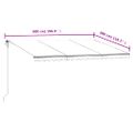 vidaXL Automatická zaťahovacia markíza 500x300 cm krémová