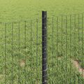 vidaXL Zvarené pletivo s podperami 25 x 0,4 m PVC potiahnutá oceľ Sivá