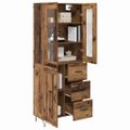 vidaXL Highboard Staré drevo 69,5 x 34 x 90 cm Kompozitné drevo