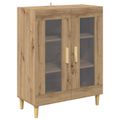 vidaXL Highboard Remeselný dub 69,5 x 34 x 180 cm Kompozitné drevo