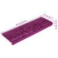 vidaXL Schodové rohože 20 ks 65x21x4 cm fialové s obdĺžnikovým okrajom