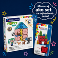 Magnetická stavebnica microMAGS Travel Set 26 dielov