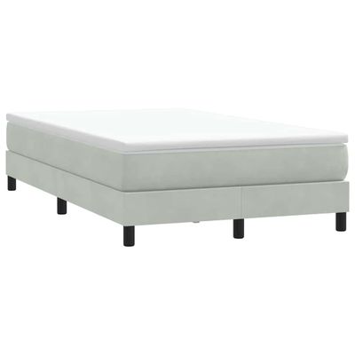 vidaXL Box Spring Posteľ bez matraca Svetlosivá 120x210 cm Zamat