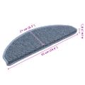 vidaXL Samolepiace nášľapy na schody vzhľad sisal 15ks 65x21x4cm modré