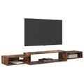 vidaXL Nástenný TV kabinet Nástenná montáž Dymový dub 180 x 28 x 21 cm
