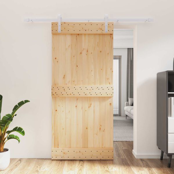 vidaXL Posuvné dvere Prírodná a biela 95 x 210 cm