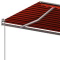 vidaXL Samostatne stojaca ručná markíza 600x350 cm oranžovo-hnedá