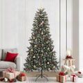 vidaXL Umelý vianočný stromček Zelená 240 cm PVC, plast a oceľ