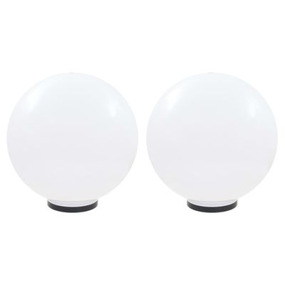 vidaXL LED lampy v tvare gule 2 ks 50 cm PMMA