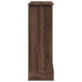 vidaXL Obloženie krbu hnedý dub 90x30x90 cm kompozitné drevo