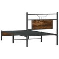 vidaXL Posteľný rám bez matraca dymový dub 80x200 cm kompozitné drevo