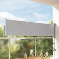 vidaXL Zaťahovacia bočná markíza na terasu 80x300 cm, sivá