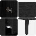 vidaXL Highboard Čierny dub 34,5 x 34 x 180 cm Kompozitné drevo