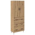 vidaXL Highboard 2 ks Remeselný dub 69,5 x 34 x 180 cm