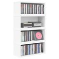 vidaXL Roh na skladovanie CD 4 ks Biela 40 x 17 x 17 cm