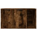 vidaXL Uzavretý box na stelivo, tmavý dub 80x50x45cm, kompozitné drevo