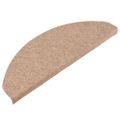 vidaXL Nášľapy na schody samolepiace 30 ks béžové 65x22,5x3,5 cm