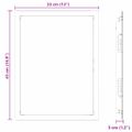 vidaXL Access Panel Biela 43 x 33 x 3 cm Oceľ
