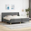 vidaXL Rám postele s matracom Tmavo šedá 180 x 200 cm Polyester
