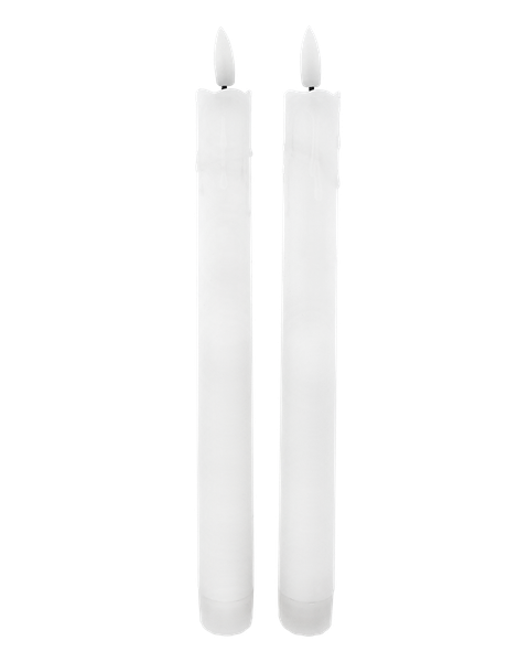 Dlhé LED sviece - biele, 2ks HOME DECOR HD-114