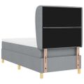 vidaXL Posteľ s pružinovým rámom Svetlosivá 200 x 100 cm látka