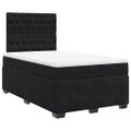vidaXL Posteľný rám boxspring s matracom čierny 120x200 cm zamat