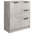 vidaXL Komody 2 ks betónové sivé 60x30x70 cm spracované drevo