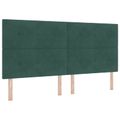 vidaXL Posteľ boxspring s matracom Tmavozelená 200 x 200 cm Zamat