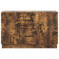 vidaXL Servírovacia skriňa so zásuvkou Dymový dub 89 x 34,5 x 57 cm