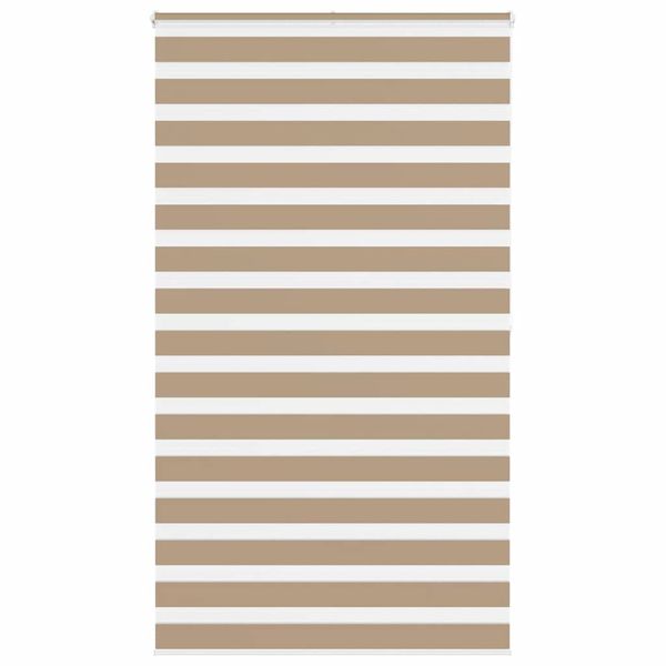 vidaXL Zebrová roleta pieskovo hnedá 125x200 cm šírka látky 120,9 cm polyester