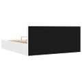 vidaXL Hydraulický posteľný rám+úložný priestor a LED biely 160x200 cm