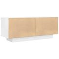 vidaXL TV skrinka lesklá biela 100x35x40 cm spracované drevo