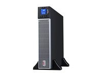 APC Easy UPS On-Line - UPS (na montáž do regálu) - AC 230 V - 900 Watt - 1000 VA - 1 fáza - 1 x batéria - lítiovo-iónová - RS-232, USB - výstupné konektory: 6 - 2U - 19" - čierna so striebornou