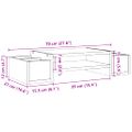 vidaXL Stojan na monitor s policou staré drevo 70x27x15 cm komp. drevo