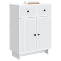 vidaXL Servírovacia skriňa Biela 66 x 34,5 x 90 cm Kompozitné drevo