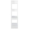 vidaXL Knižnica/deliaca stena lesklá biela 80x30x123,5 cm