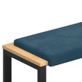 vidaXL Vankúš na lavičku Zamat Modrá Hĺbka 35 cm