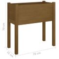 vidaXL Záhradné kvetináče 2 ks medovo-hnedé 70x31x70 cm borovicový masív