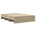 vidaXL Posteľný rám dub sonoma 135x190 cm kompozitné drevo