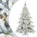 vidaXL Umelý Sklápací Vianočný Stromček Biela 210 cm PVC a oceľ