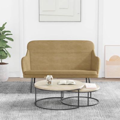vidaXL Lavička hnedá 110x76x80 cm zamat