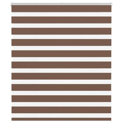 vidaXL Zebra roleta hnedá 125x100 cm šírka látky 120,9 cm polyester