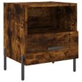 vidaXL Nočné stolíky 2 ks dymový dub 40x35x47,5 cm kompozitné drevo