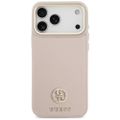 Puzdro Guess pre iPhone 17 Pro Max HC MAGSAFE PU S GRAINED PU STRASS LOGO ružové