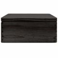 VidaXL Drevená krabička s vekom čierna 40x30x13 cm masívna borovica