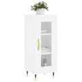 vidaXL Komoda biela 34,5x34x90 cm spracované drevo
