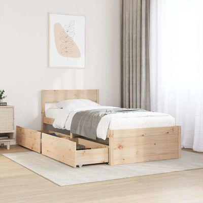 vidaXL Posteľ bez matraca 90x190 cm masívna borovica