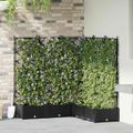 vidaXL Záhradný kvetináč 5 ks Čierna 120 x 120 x 125,5 cm PP