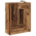 vidaXL Komoda so zásuvkami a dvierkami, staré drevo 73x31x90 cm